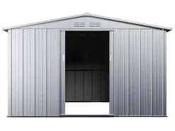 Abrigo De Jardim Em Aco Galvanizado Cinza De 7,82 M - Linus