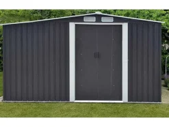Abrigo De Jardim Em Aco Galvanizado Cinza 10,5 M - Lery