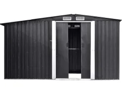 Abrigo De Jardim Em Aco Galvanizado Cinza 10,5 M - Lery