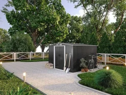 Abrigo De Jardim Em Aco Galvanizado Cinza 6,6 M - Manso