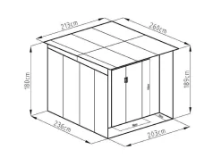 Abrigo De Jardim Em Aco Galvanizado Cinza Colmar - 5,5 M2