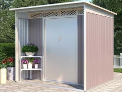 Abrigo De Jardim Em Aco Galvanizado Cinza Colmar - 5,5 M2