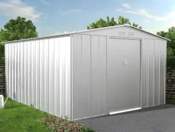 Abrigo De Jardim Metal Cinza Aco Galvanizaxdo 12,02 M - Linus