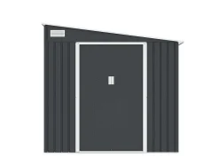 Abrigo De Jardim Metal De Encostar A Parede Em Aco Galvanizado Antracite 5,49 M - Daustin