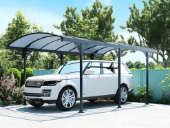 Abrigo Para Carro Em Aluminio Autoportante Cinza De 15,3 M - Genaro