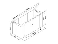 Abrigo Para Tres Caixotes Do Lixo Em Aco Galvanizado Cinzento Antracite, C237 X L101 X A131 Cm - Ilario