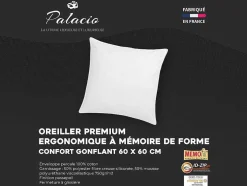 Almofada Memória De Forma Memofill 60X60 Cm Percal De Algodao 91 Fios/Cm 700 G Branco - Auxence