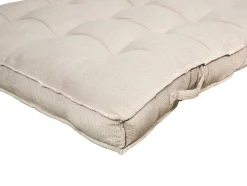 Almofada Para Paletes Em Veludo Canelado C120 X L80 Cm Bege - Baila