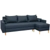 Antoni 3 Lugares Sofá-Cama De Canto Azul Escuro