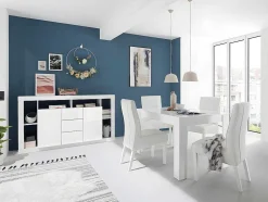 Aparador Com 2 Portas E 3 Gavetas Lacado A Branco - Balka