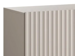 Aparador Com 2 Portas E 3 Gavetas Em Mdf E Aco, Bege E Dourado - Evilana