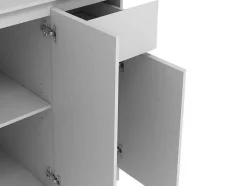 Aparador De Cozinha Com 6 Portas, 1 Gaveta E 5 Nichos, Branco - Nizali