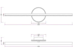 Aplique De Casa De Banho Com Leds Aluminio L60 Cm Dourado - Taunton