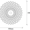 Aplique De Parede Em Metal De D. 50 Cm Cor Preto - Folina