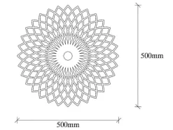 Aplique De Parede Em Metal De D. 50 Cm Cor Preto - Folina