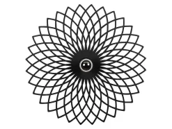 Aplique De Parede Em Metal De D. 50 Cm Cor Preto - Folina