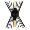 Aplique De Parede Filiforme Em Metal De A. 33 Cm Cor Preto - Kirpi