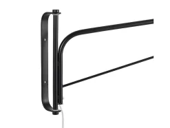 Aplique De Parede Móvel Em Metal Curvo C65 X L10 X A25 Cm Preto E Acobreado - Colwood