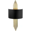 Aplique Em Metal De C. 22 X A. 75 Cm Cor Preto E Dourado - Sangarius