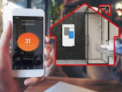 Aquecedor De Toalhas Eletrico Digital De 2000 W Com Controlo Wifi