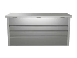Arca De Arrumação De Jardim Em Aco Galvanizado Cinza De Volume 400 L - Tomaso