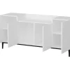 Armário Multiusos Annalisa, Branco, Preto, 160X42X75 Cm, Epikasa