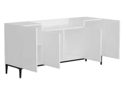 Armário Multiusos Annalisa, Branco, Preto, 160X42X75 Cm, Epikasa