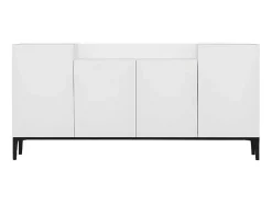 Armário Multiusos Annalisa, Branco, Preto, 160X42X75 Cm, Epikasa