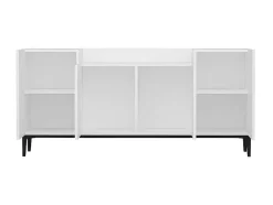 Armário Multiusos Annalisa, Branco, Preto, 160X42X75 Cm, Epikasa