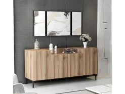 Armário Multiusos Ellaria, Noz, 160X42X75 Cm, Epikasa