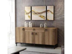 Armário Multiusos Gloria, Noz, 160X42X75 Cm, Epikasa