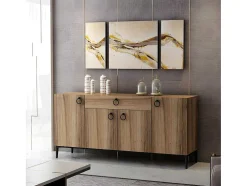 Armário Multiusos Moon, Noz, 160X42X75 Cm, Epikasa