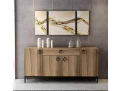 Armário Multiusos Moon, Noz, 160X42X75 Cm, Epikasa