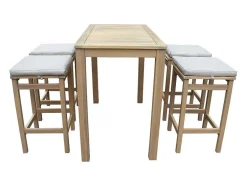 Aruba Mesa De Pe De 4 Lugares Em Acacia - Almofadas De Areia