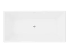 Baneira SemiClássica Retangular 248 L 170X80X58 Cm Branca Acrilica - Pikaia
