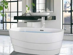 Banheira Autonoma Design Disponivel Em Branco - 200 L - 150*72*58 Cm - Dominika