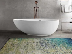 Banheira Clássica Assimetrica Com Solid Surface De 268 L Dimensoes 172 X 83 X 53 Cm Cor Branca - Fenice
