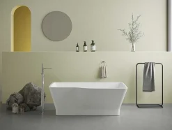 Banheira Clássica Assimetrica 265 L, 170 X 80 X 58 Cm, Acrilico Branco - Scriba