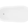 Banheira Clássica Oval Estilo Retro De 171 L Dimensoes 145 X 74 X 77 Cm Com Pés Pata De Leao Brancos - Nisos