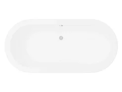 Banheira Clássica Oval 200 L, 170 X 80 X 58 Cm Cor Branca Em Acrilico - Neptuna