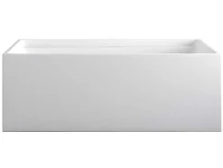Banheira Clássica Retangular De 280 L Dimensoes 170 X 75 X 60 Cm Cor Branco Em Acrilico - Aspius