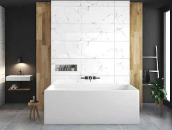 Banheira Clássica Retangular De 280 L Dimensoes 170 X 75 X 60 Cm Cor Branco Em Acrilico - Aspius