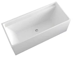 Banheira Clássica Retangular De 280 L Dimensoes 170 X 75 X 60 Cm Cor Branco Em Acrilico - Aspius