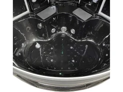 Banheira Com Duche De Hidromassagem Preta 150 X 150 Cm - Black Narciso