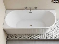 Banheira De Canto Esquerdo De C 201 - 150 X 75 X 59 Cm Cor Branco Em Acrilico - Ponticola