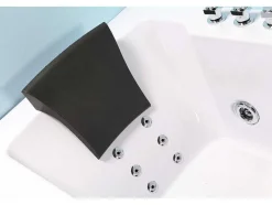 Banheira De Hidromassagem Branca Cromoterapia 180 X 90 Cm 16 Jatos - Eden