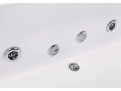 Banheira De Hidromassagem Branca Cromoterapia 180 X 90 Cm 16 Jatos - Eden