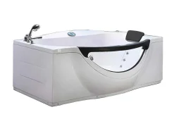 Banheira De Hidromassagem 180 X 96 Cm Com Vidro Frontal 9 Jactos - Jasmine