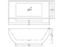 Banheira Exenta Branca 170 X 75 Cm - Destiny