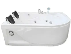 Banheira Hidromassagem Branca 170 X 115 Cm Para 2 Péssoas 15 Jatos - Tulip